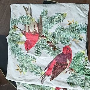 Pottery Barn Winter Fauna Cardinal Red Bird Pillow Covers